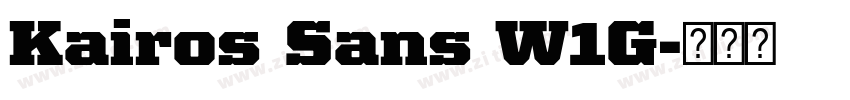 Kairos Sans W1G字体转换 Kairos Sans W1G字体转换